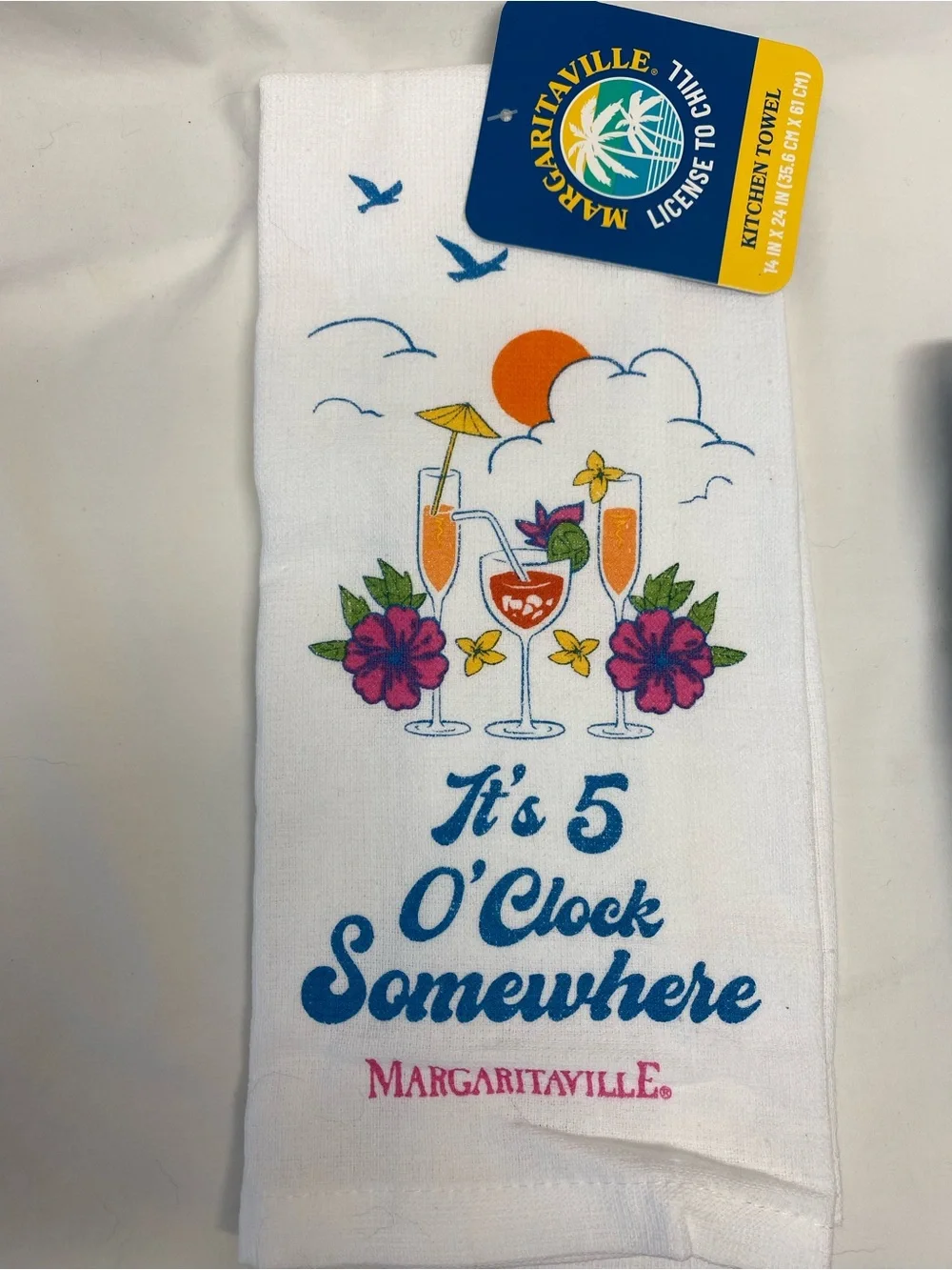 Margaritaville White & Blue 'It's 5 O'Clock Somewhere' Tumbler Gift Set 4PC